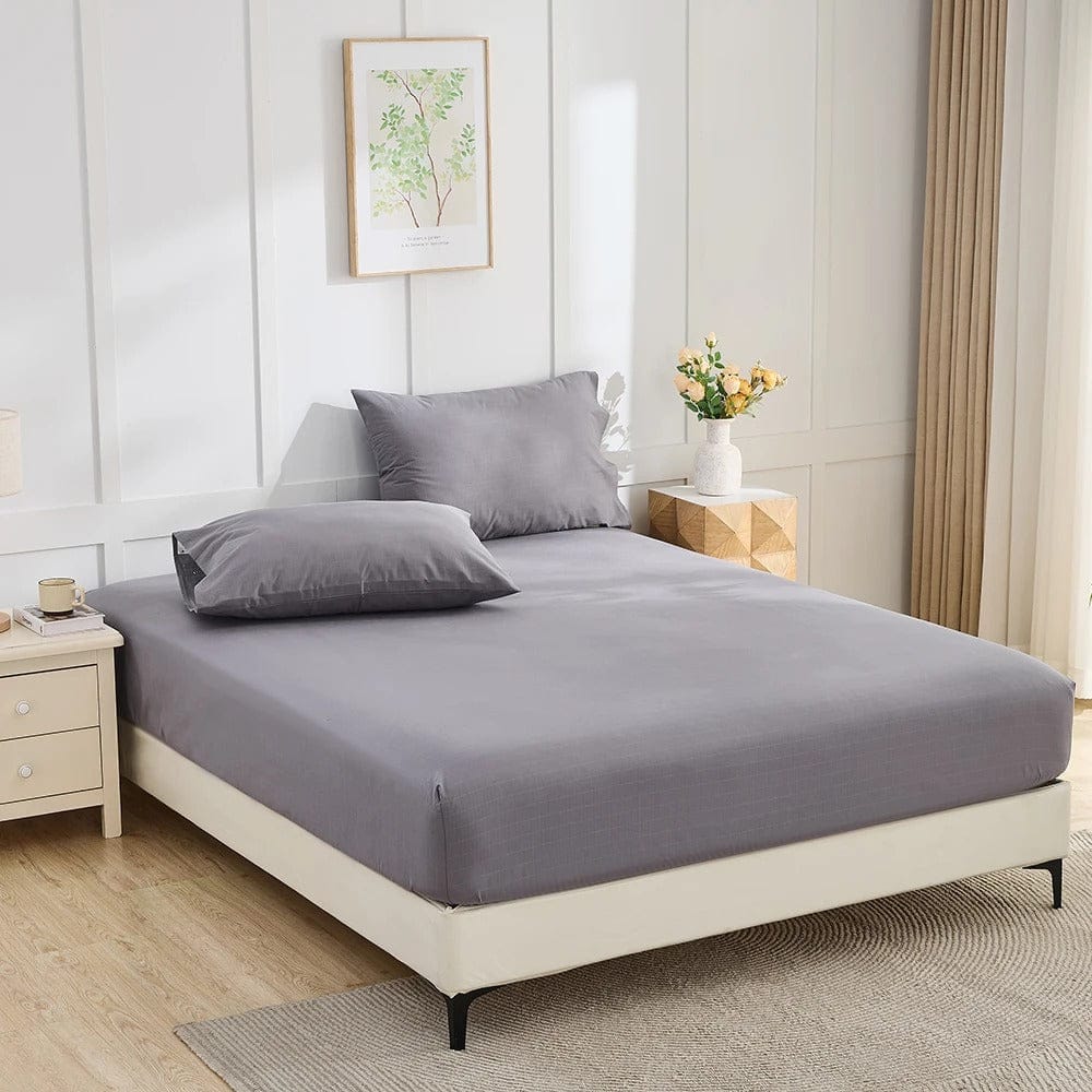 Toxifree Grey / Single Silver-Infused Grounding Fitted Sheet