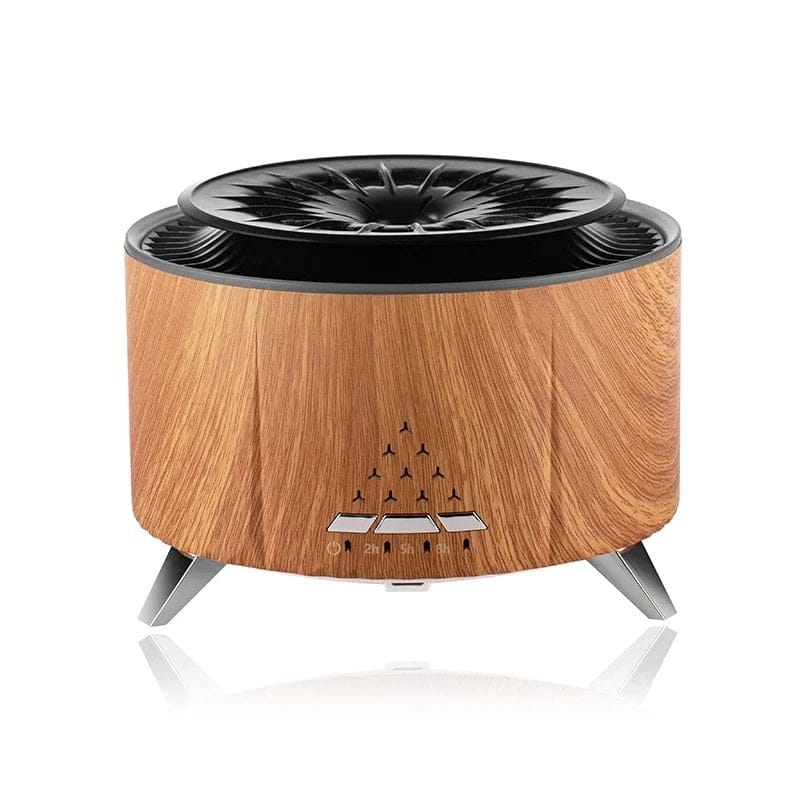 Toxifree Wood grain Volcano Flame Bluetooth Aroma Diffuser